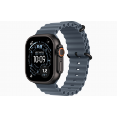 Apple Watch Ultra 3 49mm Black Ocean Band Anchor Blue