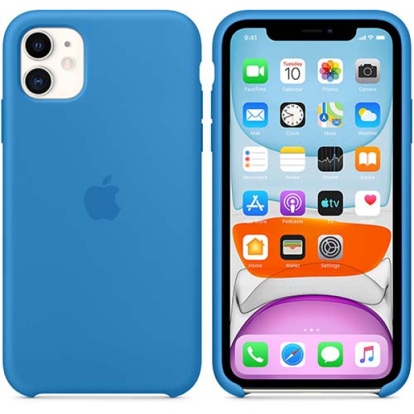 Силиконовый чехол Apple Silicone Case для iPhone 11 Surf Blue синий