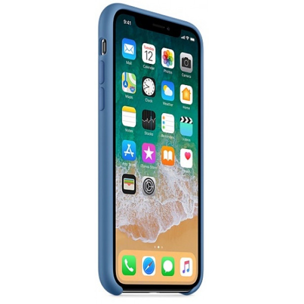 Чехол Apple Silicone Case для iPhone X Denim Blue синий