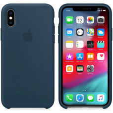 Чехол Apple Silicone Case для iPhone XS Max Pacific Green синий