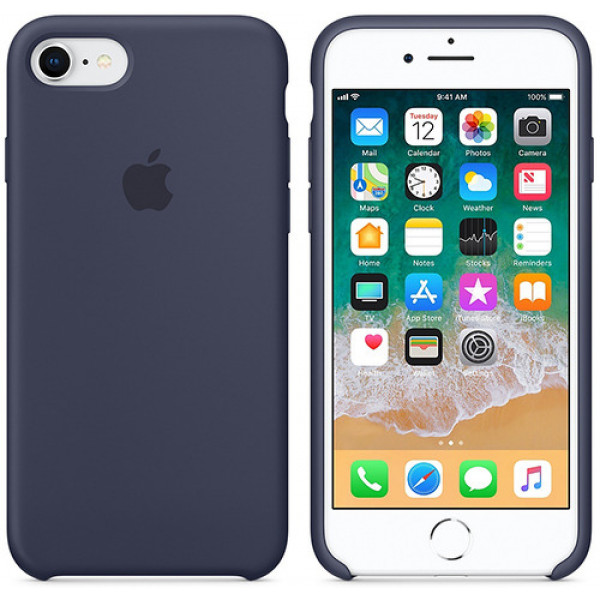 Чехол Apple для iPhone 8/7 Silicone Case Midnight Blue синий