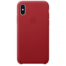 Чехол Apple Leather Case для Apple iPhone XS Max красный (Red)