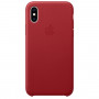 Чехол Apple Leather Case для Apple iPhone XS Max красный (Red)