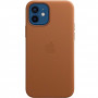 Чехол Apple Leather Case для Apple iPhone 12/12 Pro with MagSafe коричневый (Saddle Brown)