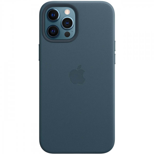 Чехол Apple Leather Case для Apple iPhone 12 Pro Max with MagSafe синий (Baltic-Blue)