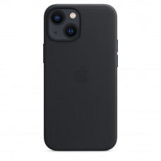 Чехол Apple Leather Case для Apple iPhone 13 mini with MagSafe черный (Midnight)