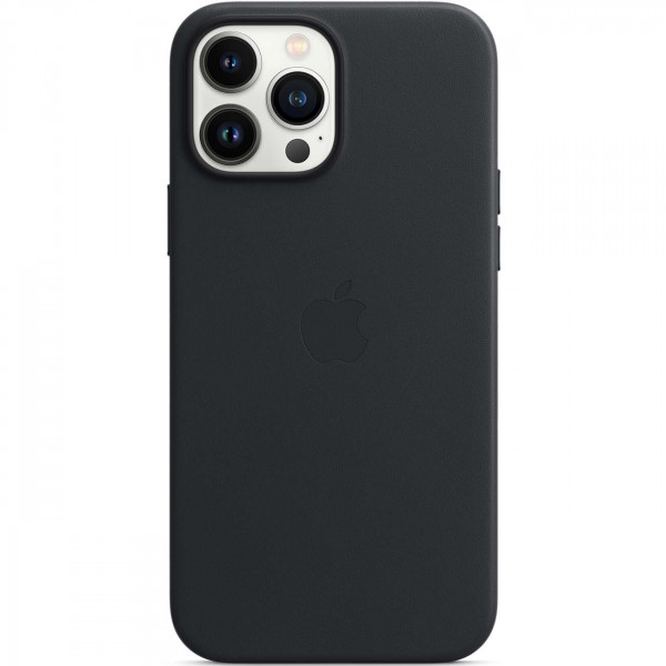 Чехол Apple Leather Case для Apple iPhone 13 Pro Max with MagSafe черный (Midnight)