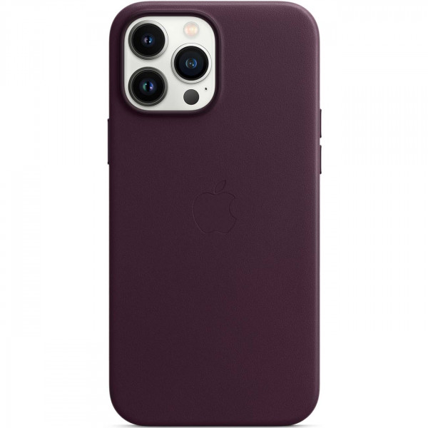 Чехол Apple Leather Case для Apple iPhone 13 Pro Max with MagSafe фиолетовый (Dark Cherry)