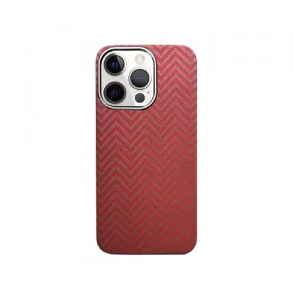 Чехол K-Doo Case KEVLAR для Apple iPhone 13 Pro светло-красный (M Pattern)