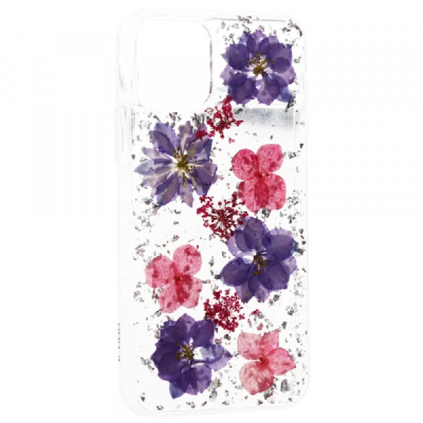 Чехол K-Doo Case FLOWERS для Apple iPhone 11 сиреневый (Purple)