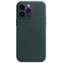 Чехол Apple Leather Case для Apple iPhone 14 Pro Max with MagSafe Зеленый (Forest Green)