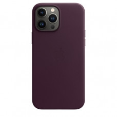 Чехол Apple Leather Case для Apple iPhone 14 Pro Max with MagSafe Темно-Пурпурный (Ink)