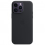 Чехол Apple Leather Case для Apple iPhone 14 Pro with MagSafe Черный (Midnight)