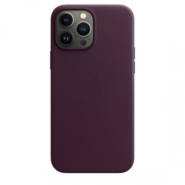 Чехол Apple Leather Case для Apple iPhone 14 Pro with MagSafe Темно-Пурпурный (Ink)