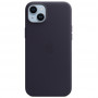 Чехол Apple Leather Case для Apple iPhone 14 with MagSafe Фиолетовый (Deep Purple)