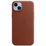 Чехол Apple Leather Case для Apple iPhone 14 with MagSafe Темно-Коричневый (Brown)