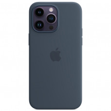 Чехол Apple iPhone 14 Pro Max Silicone MagSafe Blue, синий - синий шторм (Storm Blue)