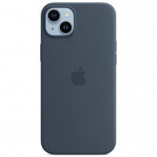 Чехол Apple iPhone 14 Plus Silicone MagSafe Blue, синий - синий шторм (Storm Blue)
