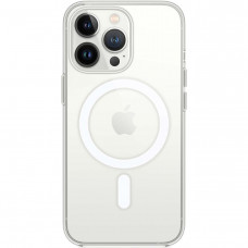 Силиконовый чехол Clear case Magsafe на iPhone 13 Pro, прозрачный TPU (Ice)