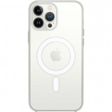 Силиконовый чехол Clear case Magsafe на iPhone 13 Pro Max, прозрачный TPU (Ice)