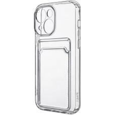 Чехол прозрачный TPU Card Case с картхолдером на iPhone 14 Plus (Ice)
