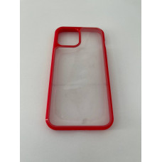 Чехол прозрачный TPU Case на iPhone 14 Pro (Red)