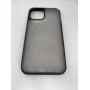 Чехол прозрачный TPU Case на iPhone 14 (Ash, черный ребристый)