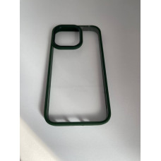 Чехол прозрачный TPU Case на iPhone 14 (Olive Green)