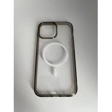 Чехол прозрачный TPU Case на iPhone 14 Plus Magsafe (Dark Ash)