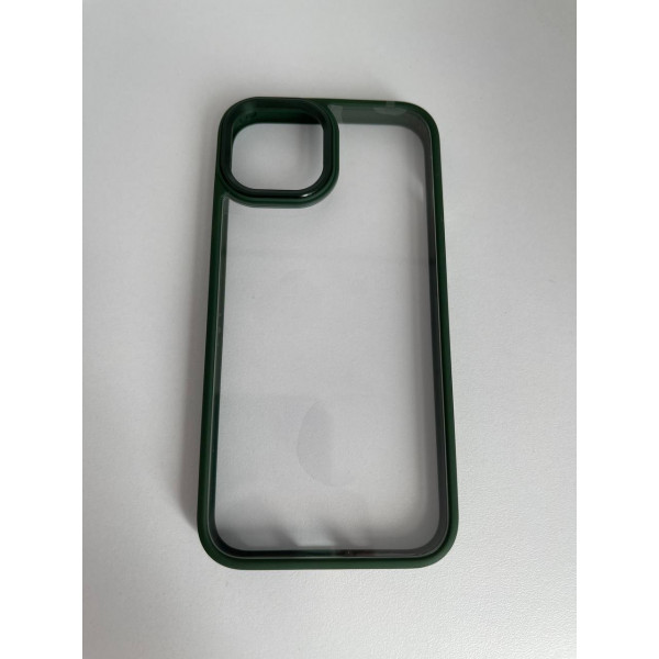 Чехол прозрачный TPU Case на iPhone 14 v2 (Olive)