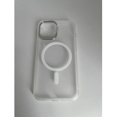 Чехол прозрачный TPU Case на iPhone 14 c клипсой и Magsafe (Ice)
