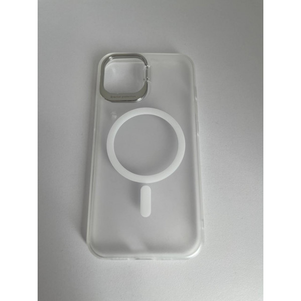 Чехол прозрачный TPU Case на iPhone 14 c клипсой и Magsafe (Ice)