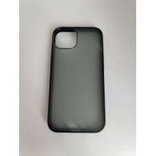 Чехол прозрачный TPU Case на iPhone 14 (Ash Dark Black)