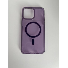 Чехол прозрачный TPU Case на iPhone 14 с Magsafe (Deep Purple)