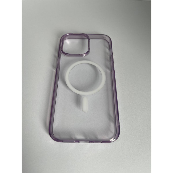 Чехол прозрачный TPU Case на iPhone 14 с Magsafe (Ice Purple)