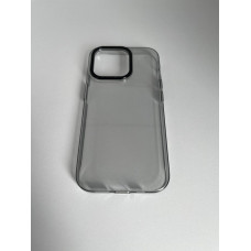 Чехол прозрачный TPU Case на iPhone 14 (Dark Ash)