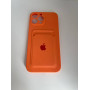 Чехол Silicone Case на iPhone 14 Pro Max с CardHolder (Orange)