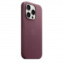Чехол кожаный на iPhone 15 pro max MagSafe Leather Case (Vinous)
