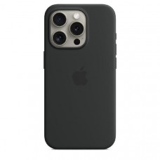 Чехол Apple Silicone Case iPhone 15 Pro MagSafe Black (Черный)