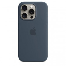 Чехол Apple Silicone Case iPhone 15 Pro Max MagSafe Storm Blue (Штормовой синий)