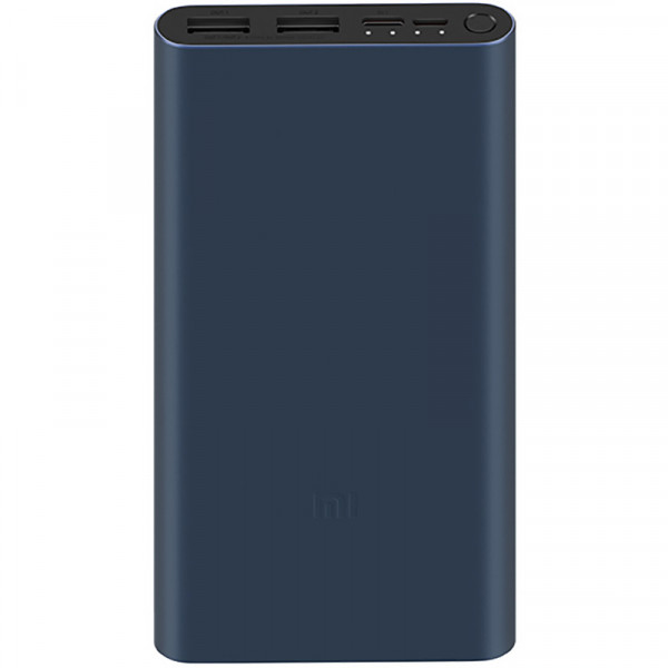 Внешний аккумулятор Xiaomi Mi Power Bank 3 2-USB (10000 mAh, темно-синий)