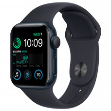 Б/У Apple Watch Series SE 2022, 44 мм, алюминий цвета «тёмная ночь», спортивный ремешок «тёмная ночь»