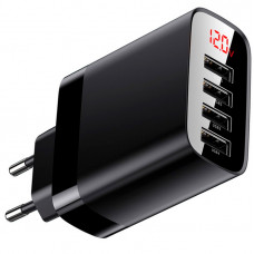 Сетевое зарядное устройство Baseus Mirror Lake Digital Display 30W 4xUSB - Black Черное (CCJMHB-B01)