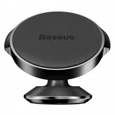 Автомобильный магнитный держатель Baseus Small Ears Series Genuine Leather Black черный (SUER-F01)