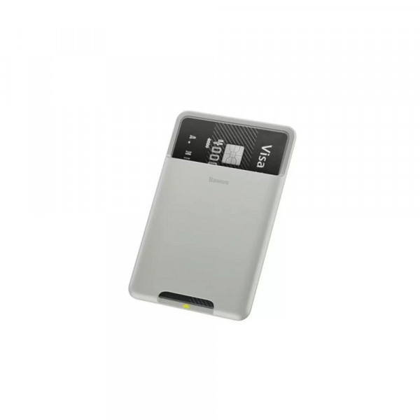 Чехол-органайзер Baseus Back Stick Silicone Card - Light-Grey,  Светло-серый (ACKD-B0G)