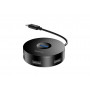 USB-концентратор Baseus round box Type-C HUB, разъемов: 4, Black, черный (CAHUB-G01)