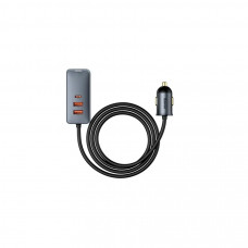 Автомобильное зарядное устройство Baseus Share Together PPS multi-port Fast charging car charger with extension cord 120W 2U+2C Серое (CCBT-A0G)
