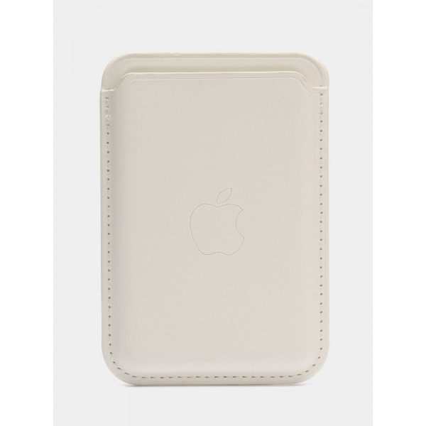 Кардхолдер для Apple iPhone Leather Wallet MagSafe White, белый