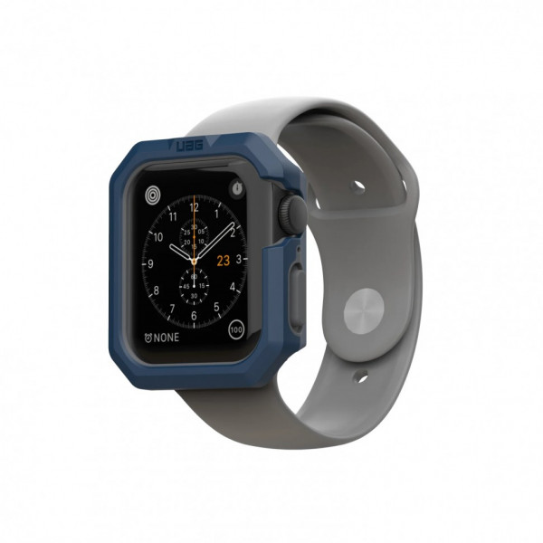 Чехол-кейс UAG Civilian Straps для Apple Watch сине-серебряный 38/40/42/44/45mm (Mallard-Silver)