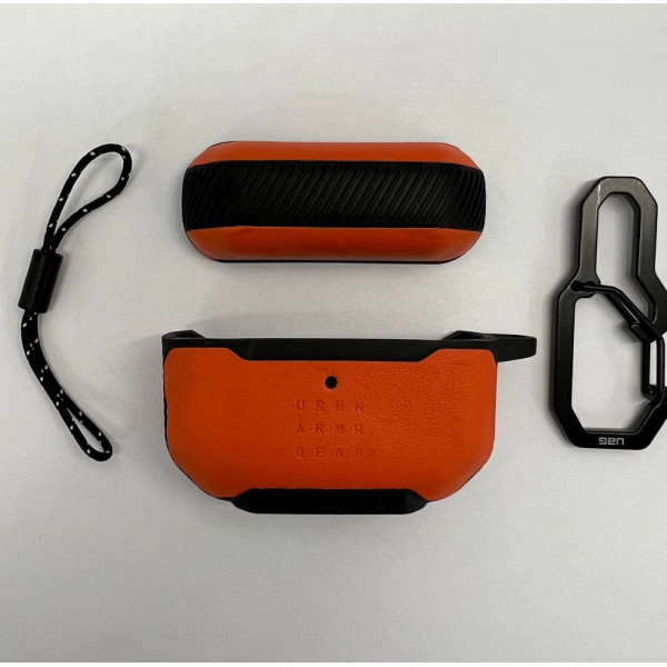 Чехол UAG Metropolis Series Case для AirPods Pro оранжевая кожа (Orange Skin)